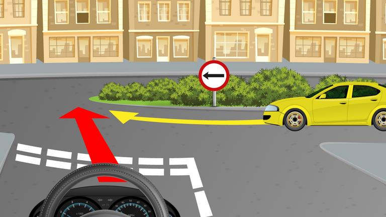 What should the driver do in this situation?