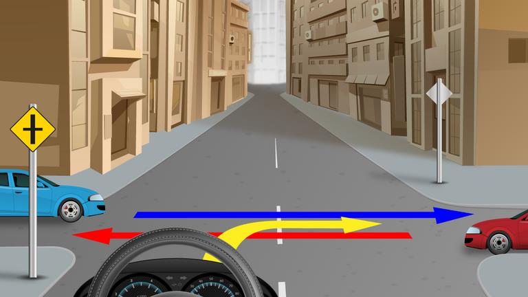 What should the driver do in this situation?
