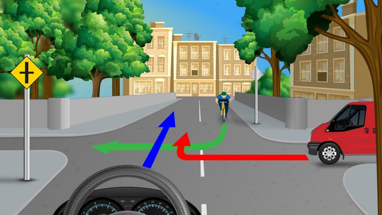 What should the driver do in this situation?