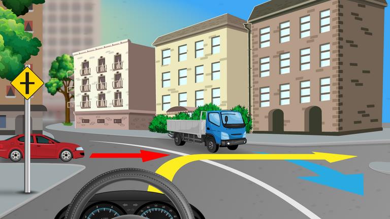 What should the driver do in this situation?