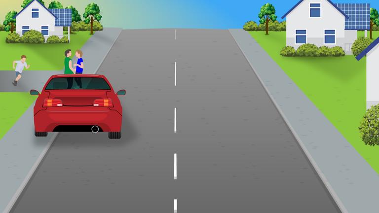 What should a driver do in this situation?