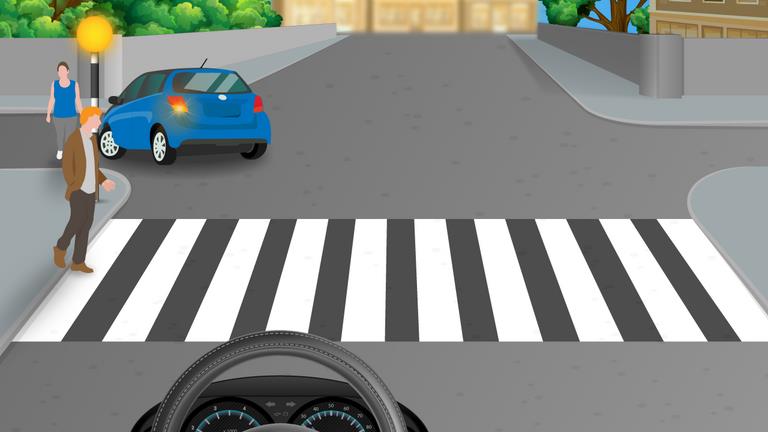 What should a driver do in this situation?