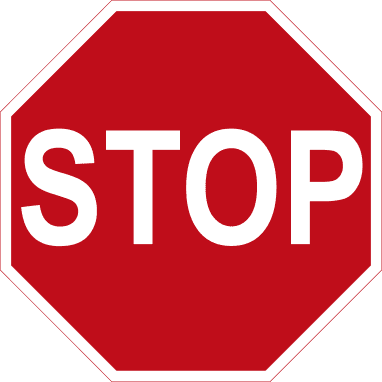 What must a driver do when this sign is accompanied by a white stop line on the road?